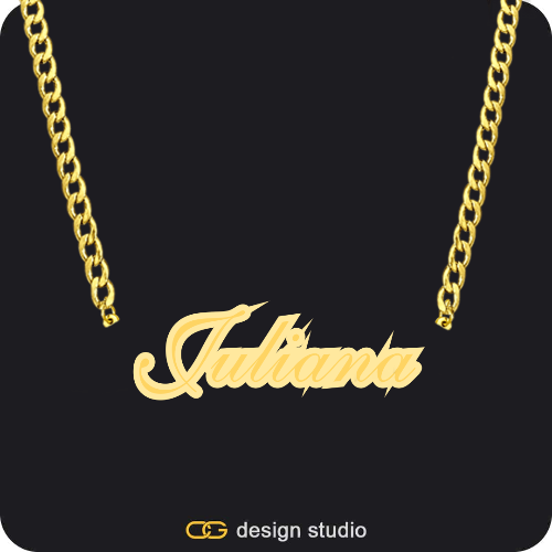 The Spotlight Double Plated Name Necklace