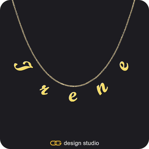 The Falling Name Necklace