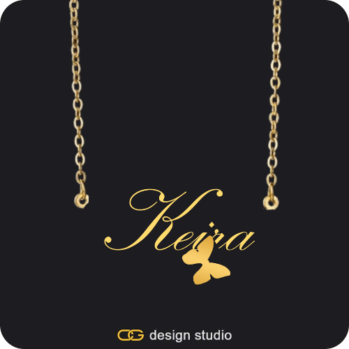 The Essential Name Necklace: Charm