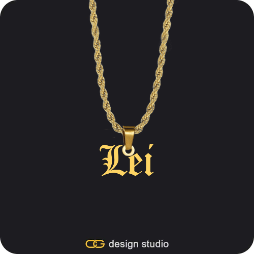 The Essential Name Necklace: Looped