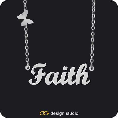 The Essential Name Necklace: Charm
