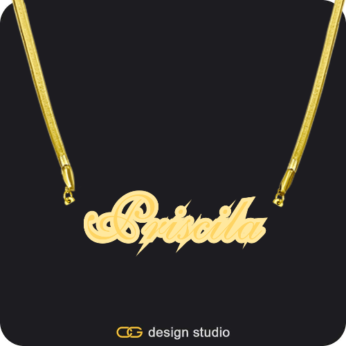 The Spotlight Double Plated Name Necklace