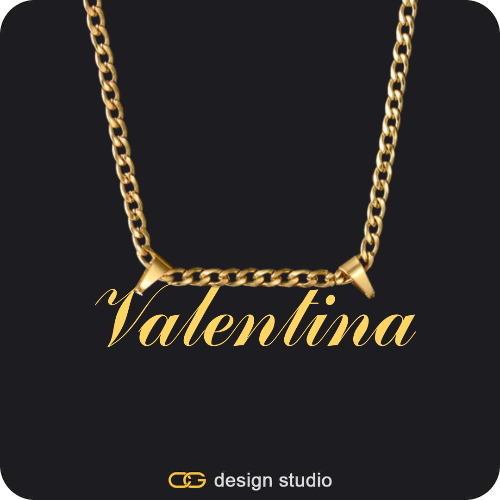 The Essential Name Necklace: Double Loop