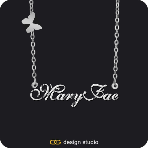 The Essential Name Necklace: Charm