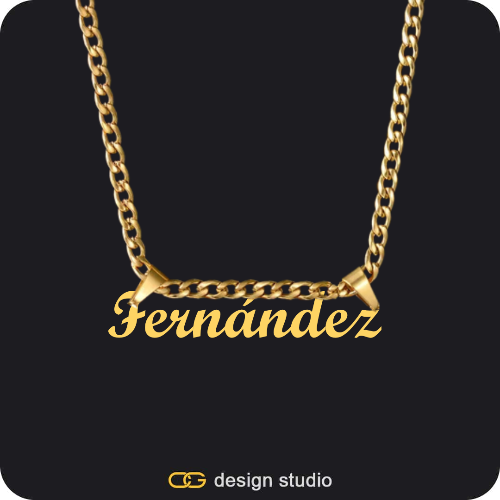 The Essential Name Necklace: Cuban chain