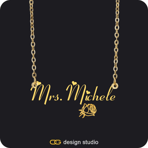 The Essential Name Necklace: Charm