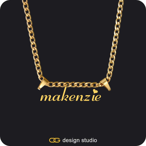 The Essential Name Necklace: Cuban chain