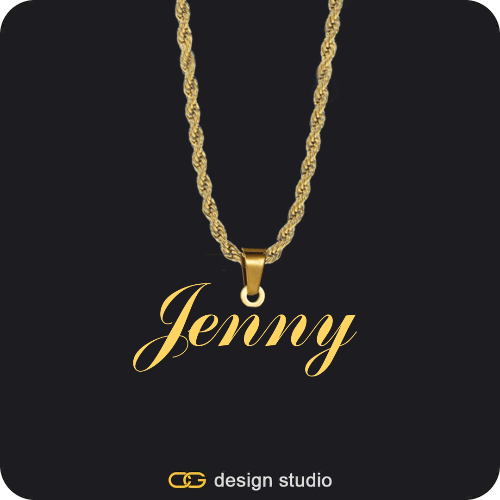 The Essential Name Necklace: Looped