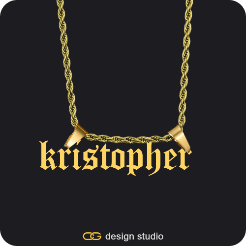 The Essential Name Necklace: Double Loop