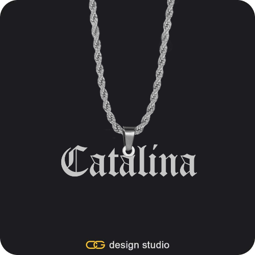 The Essential Name Necklace: Rope Chain