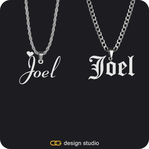 His & Hers Name Necklaces