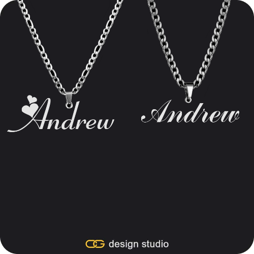 His & Hers Name Necklaces