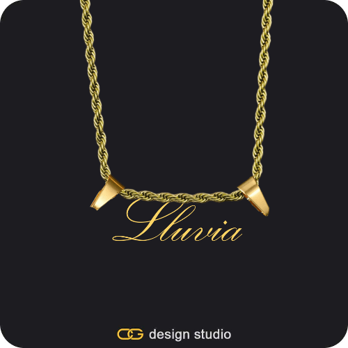 The Essential Name Necklace: Double Loop