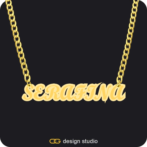 The Spotlight Double Plated Name Necklace