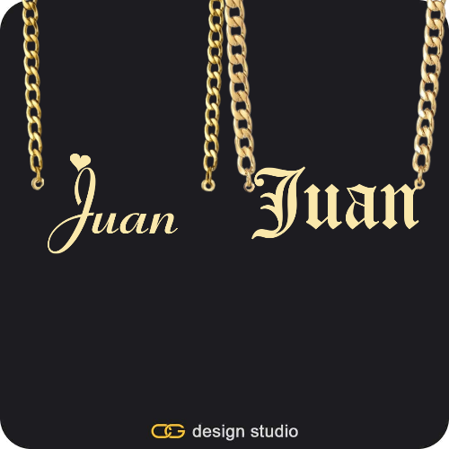 His & Hers Name Necklaces