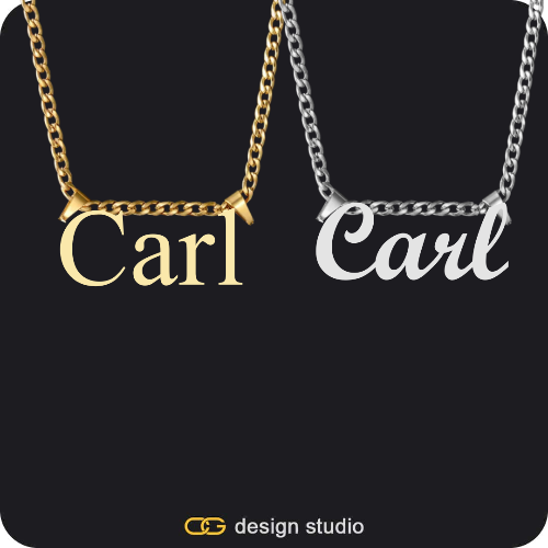 His & Hers Name Necklaces