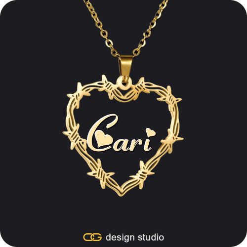Bichota Heart Name Necklace
