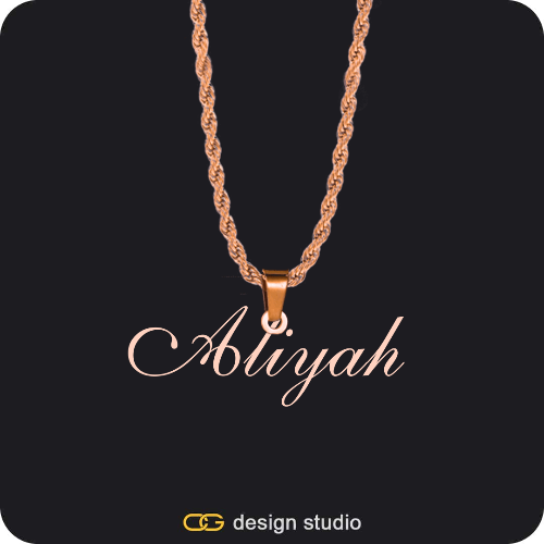 The Essential Name Necklace: Rope Chain