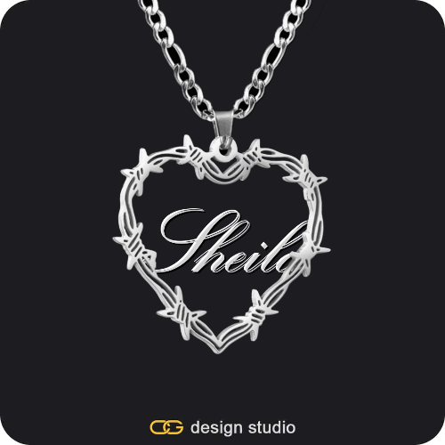Bichota Heart Name Necklace