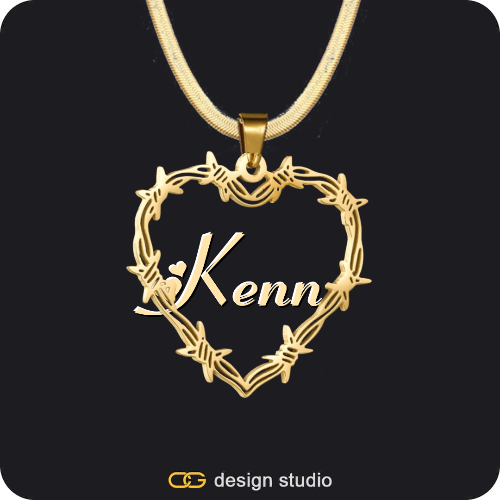 Bichota Heart Name Necklace