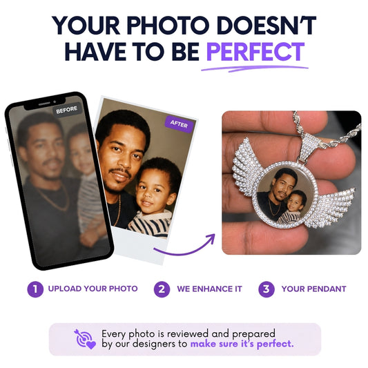 Custom Photo Pendant: Wings