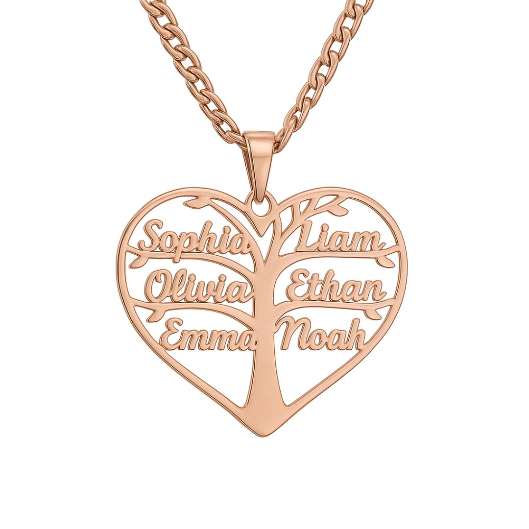 Custom Family Tree Names Necklace