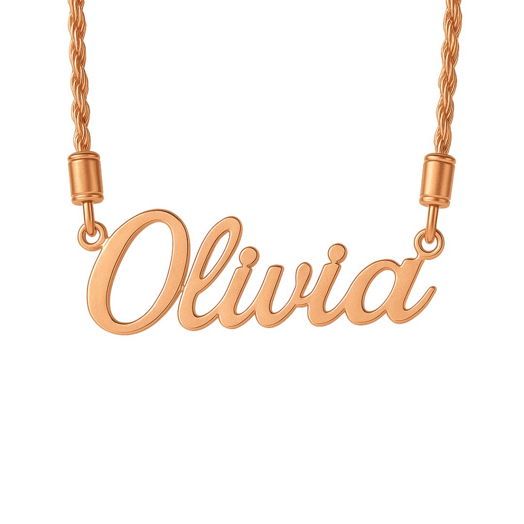 The Essential Name Necklace: Rope Chain