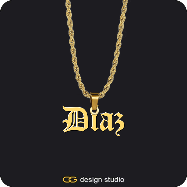 The Essential Name Necklace: Mens