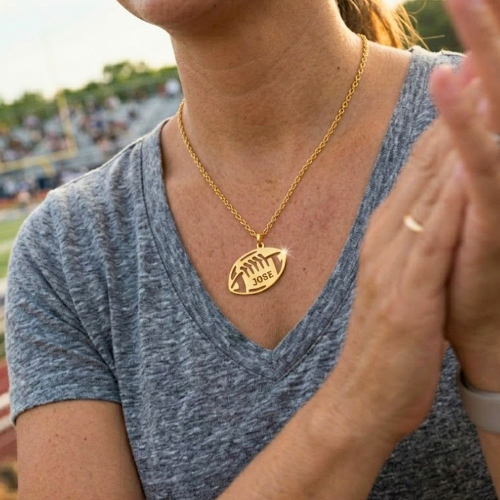 The Playmaker Name Necklace: Football