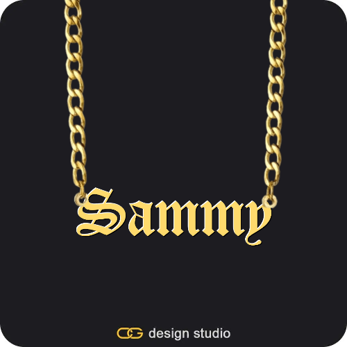 The Essential Name Necklace,Chain Upgrade - 4mm Curb