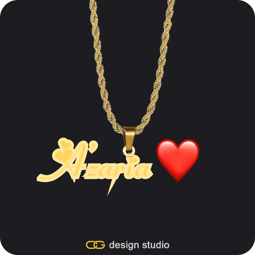 Arial Letter - A / Gold,The Spotlight Double Plated Name Necklace
