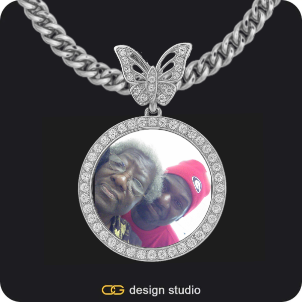 Custom Charm-Top Photo Pendant,Chain Upgrade,The Cascade Multiple Name Necklace,Varsity Engraved Necklace