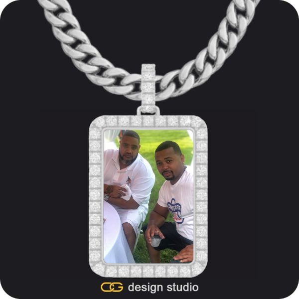 Custom Rectangle Photo Pendant,Chain Upgrade