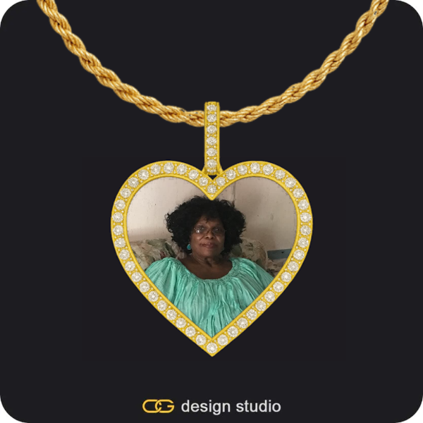 Custom Heart Photo Pendant