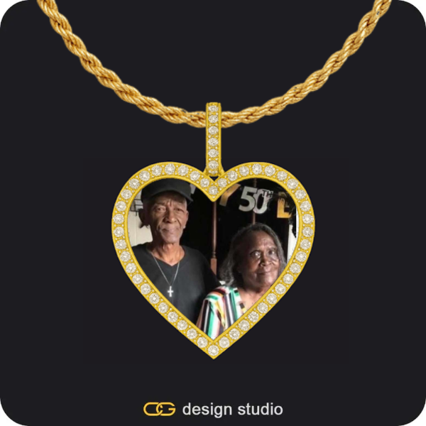 Custom Heart Photo Pendant