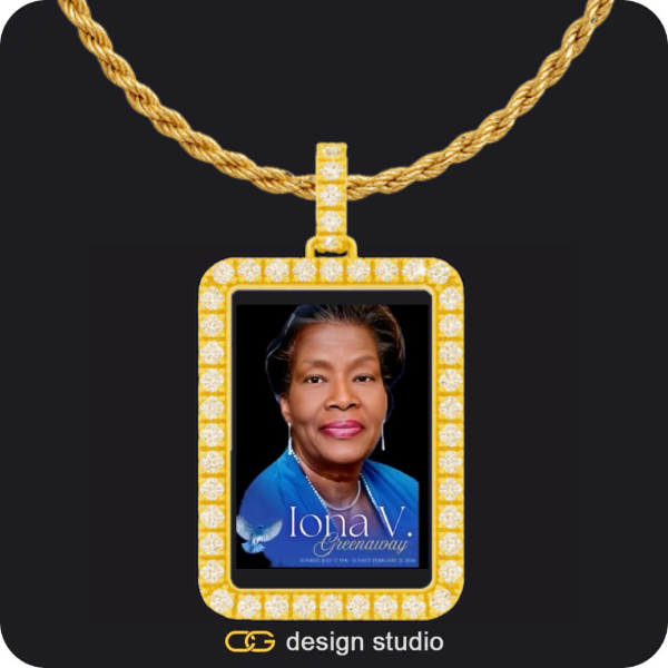 Custom Rectangle Photo Pendant