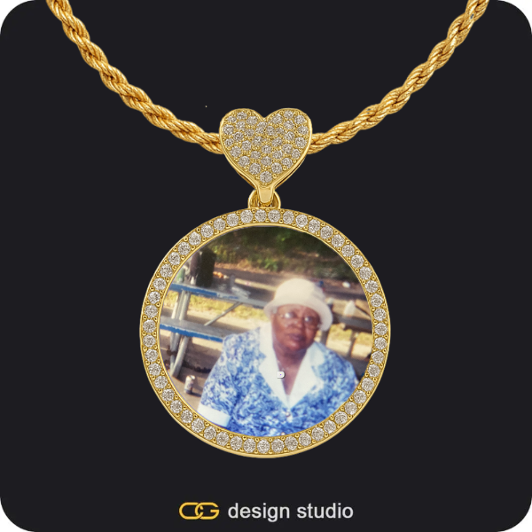 Custom Charm-Top Photo Pendant