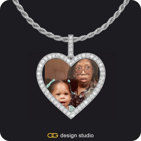 Custom Heart Photo Pendant
