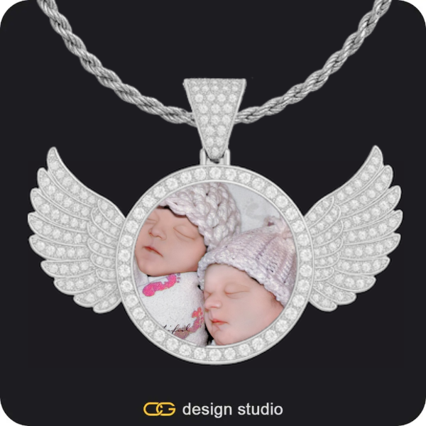 Custom Photo Pendant: Wings