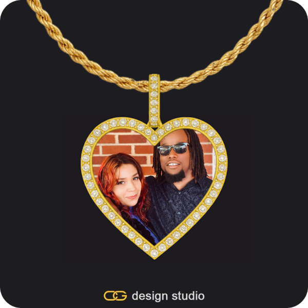 Custom Heart Photo Pendant