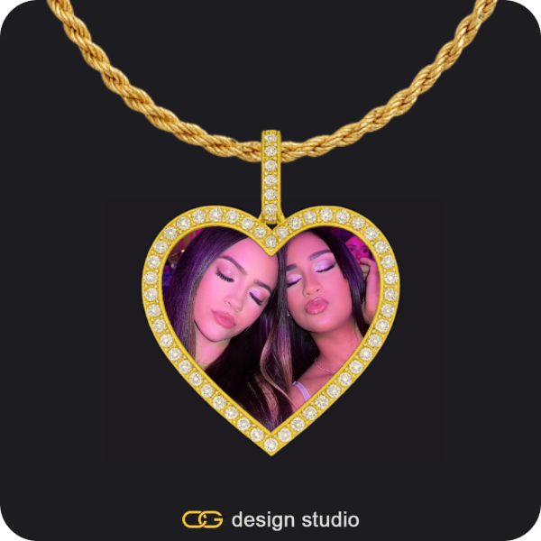 Custom Heart Photo Pendant
