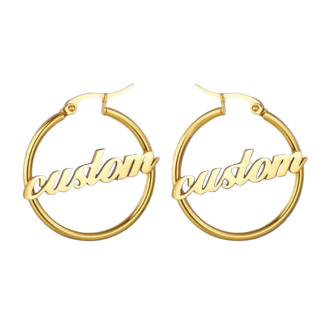 The Essential Hoop Name Earrings