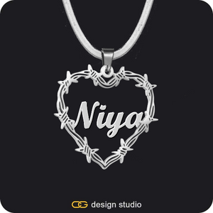 Bichota Heart Name Necklace,Item Personalization