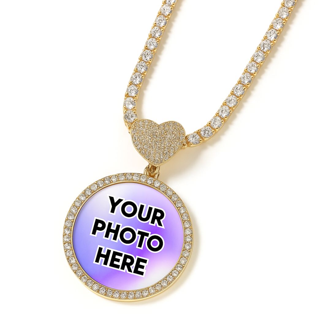 Custom Charm-Top Photo Pendant