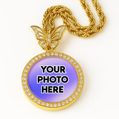Custom Charm-Top Photo Pendant