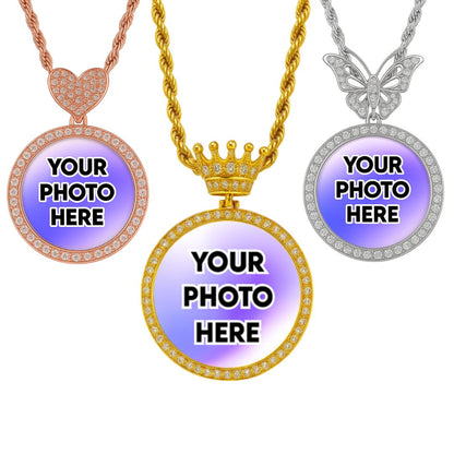 Custom Charm-Top Photo Pendant