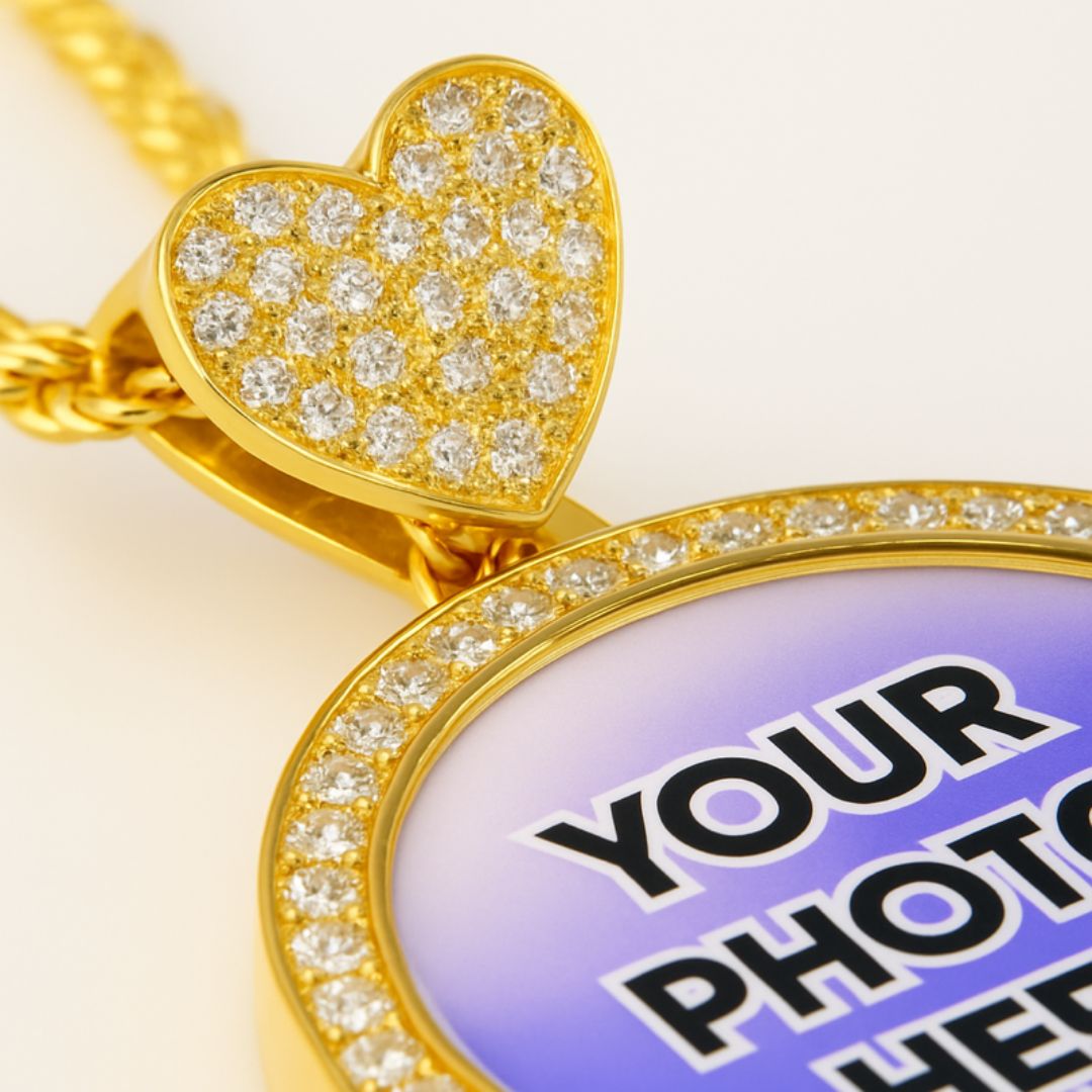 Custom Charm-Top Photo Pendant