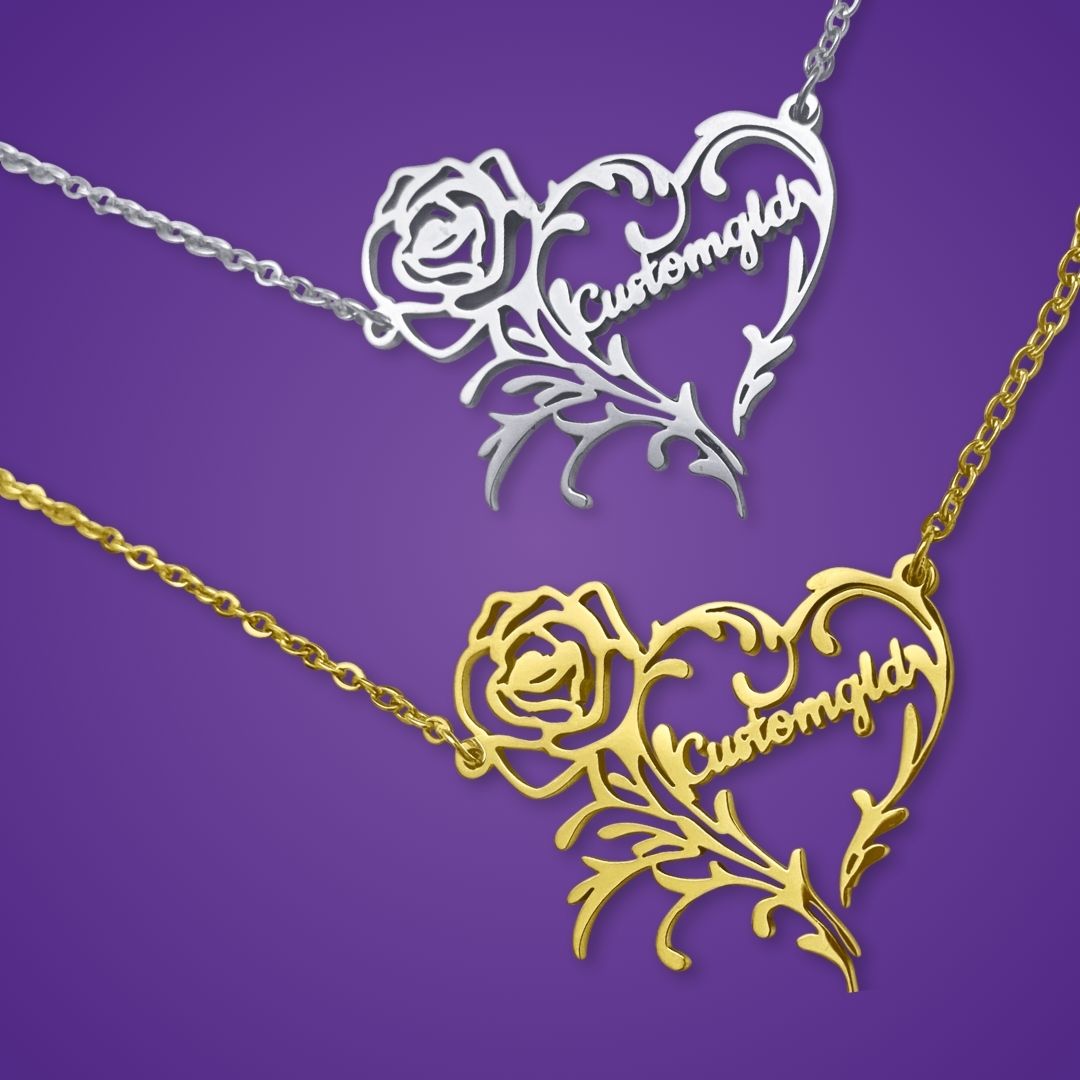 The Rose Petal Name Necklace