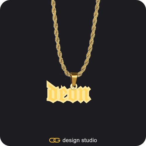 The Spotlight Double Plated Name Necklace: Sparkling