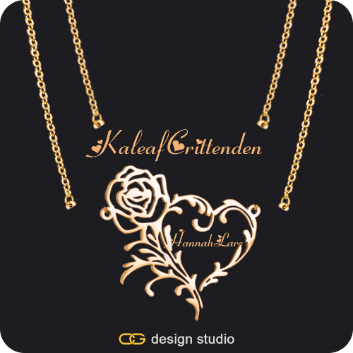 The Rose Petal - CustomGld Personalized Name Necklace